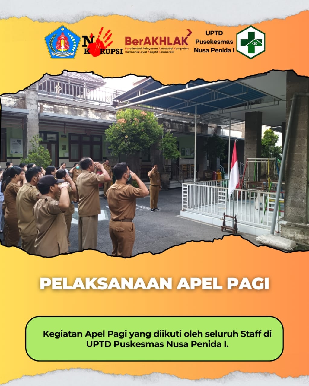 Apel Pagi Senin di UPTD Puskesmas Nusa Penida I: Meneguhkan Semangat Pelayanan dan Kolaborasi