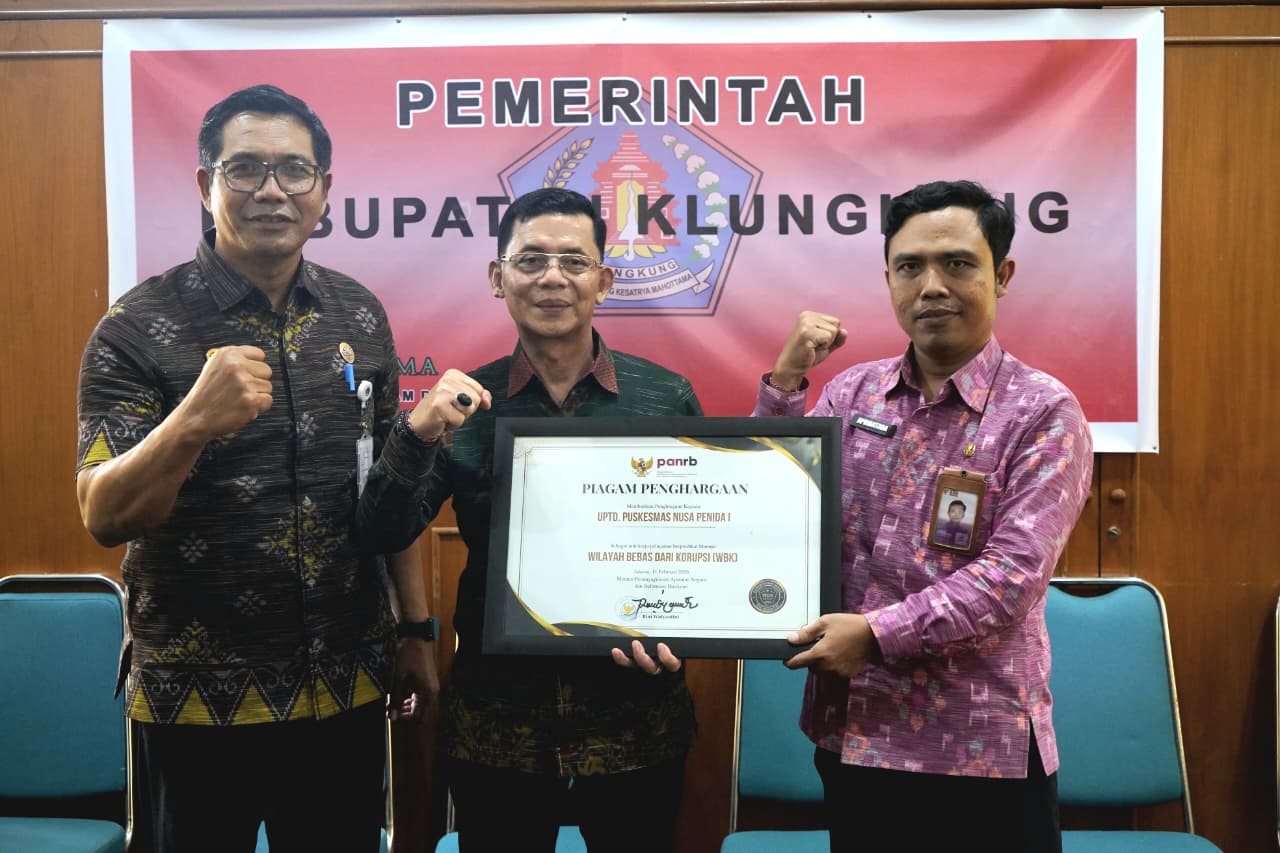 Puskesmas Nusa Penida I Raih Predikat Wilayah Bebas dari Korupsi (WBK)